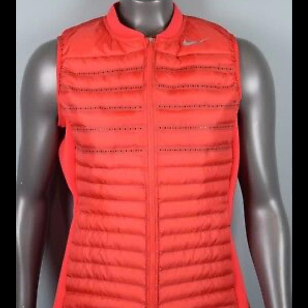 Nike golf therma-fit women’s vest XS orangeish red